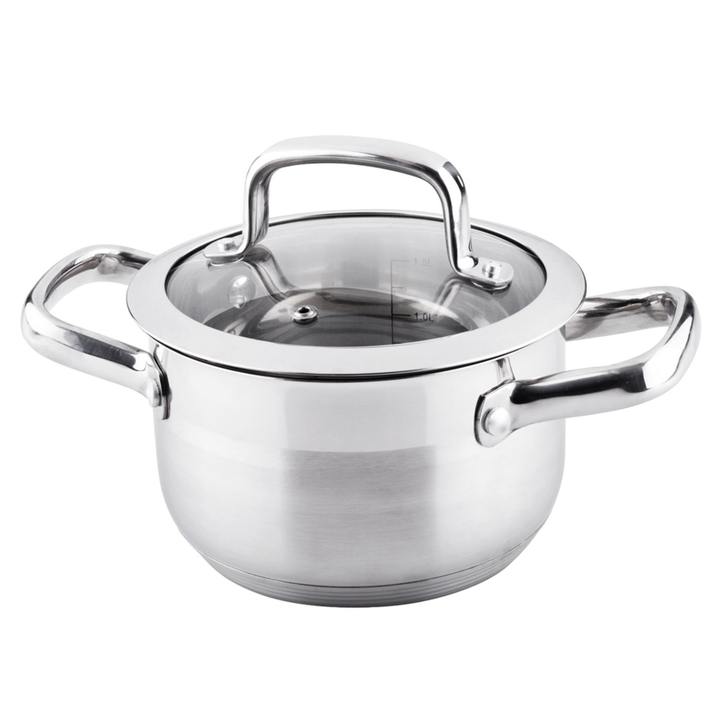 Hrniec s pokrievkou PRESTIGE nehrdzavejúca oceľ/sklo, objem 1,8 l 1