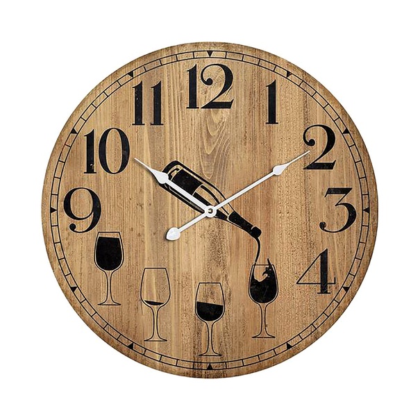 Nástenné hodiny PRINT víno, ⌀ 34 cm 1