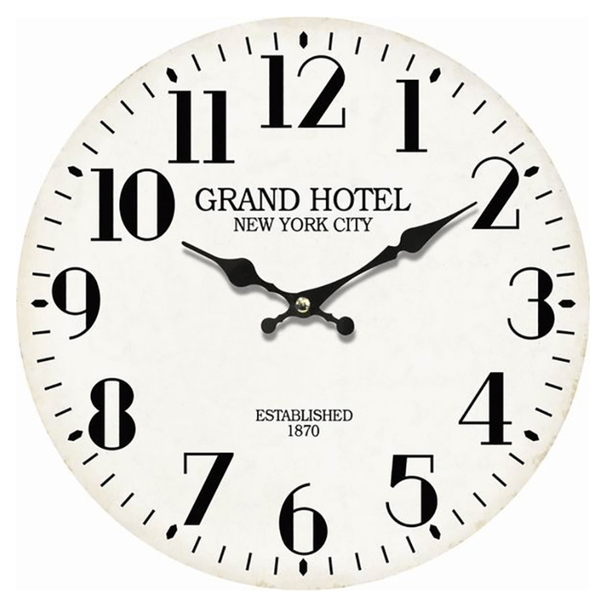 Nástenné hodiny PRINT biela, ⌀ 34 cm 1
