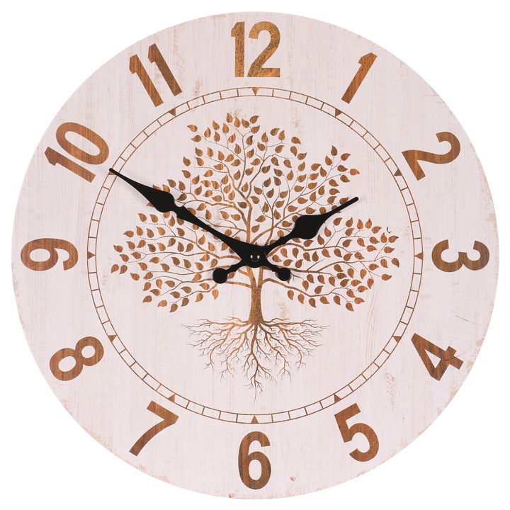 Nástenné hodiny PRINT strom, ⌀ 34 cm 1