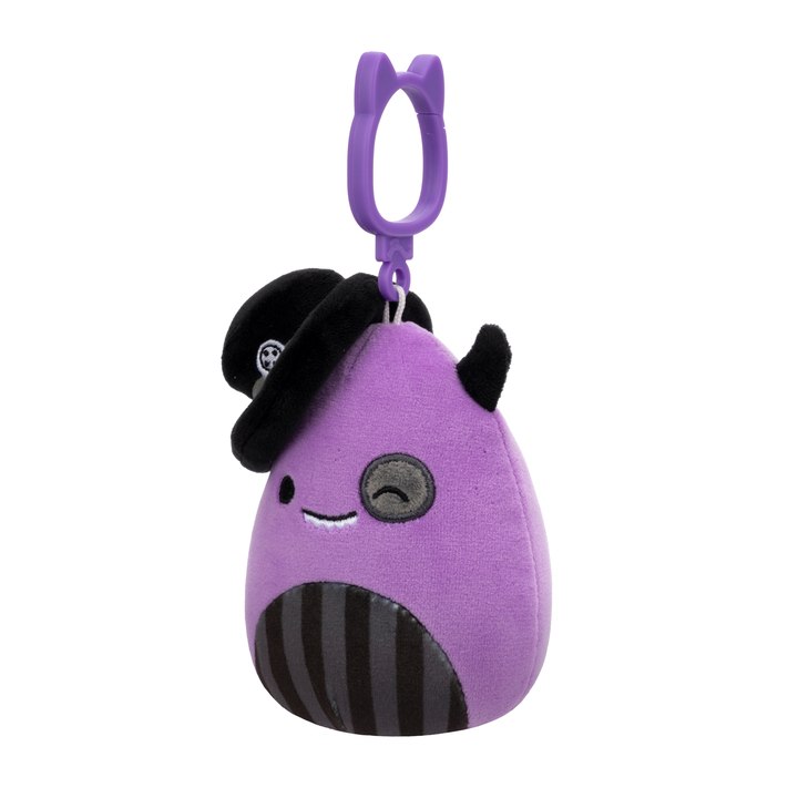 Kľúčenka Squishmallows PRÍŠERKA-EARWORM fialová/čierna 1