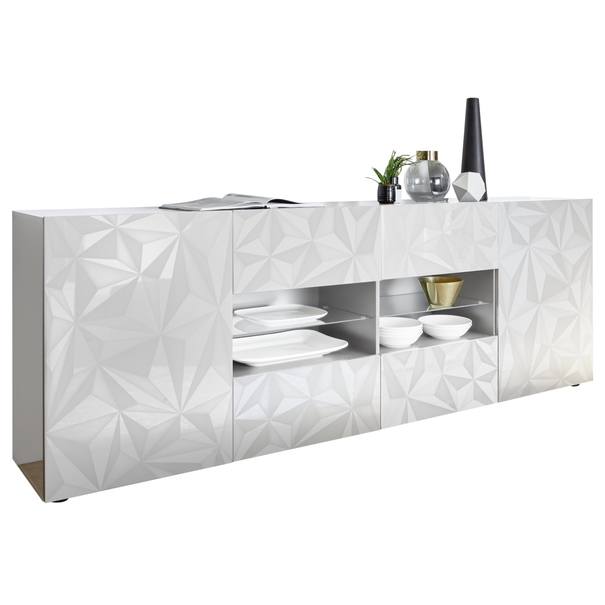 Komoda PRISMA 10 biela lesklá 1