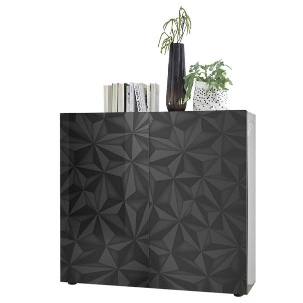 Komoda PRISMA 1 sivá lesklá 1