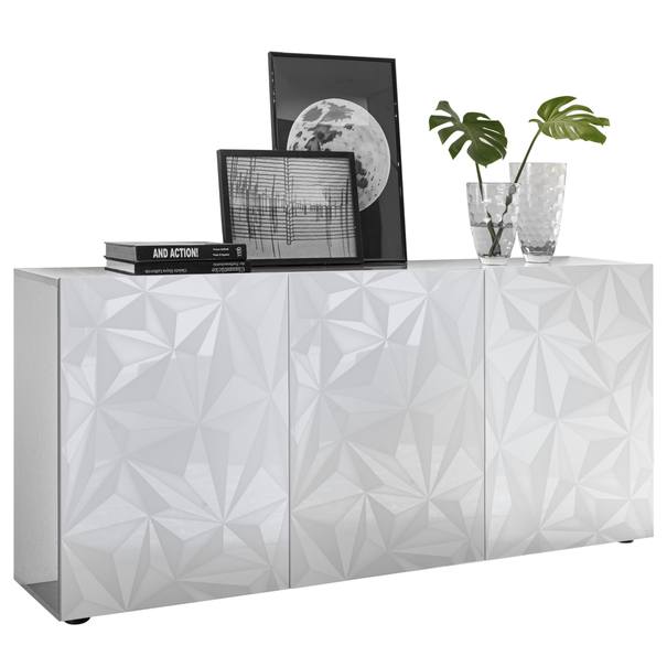 Komoda PRISMA 7 biela lesklá 1