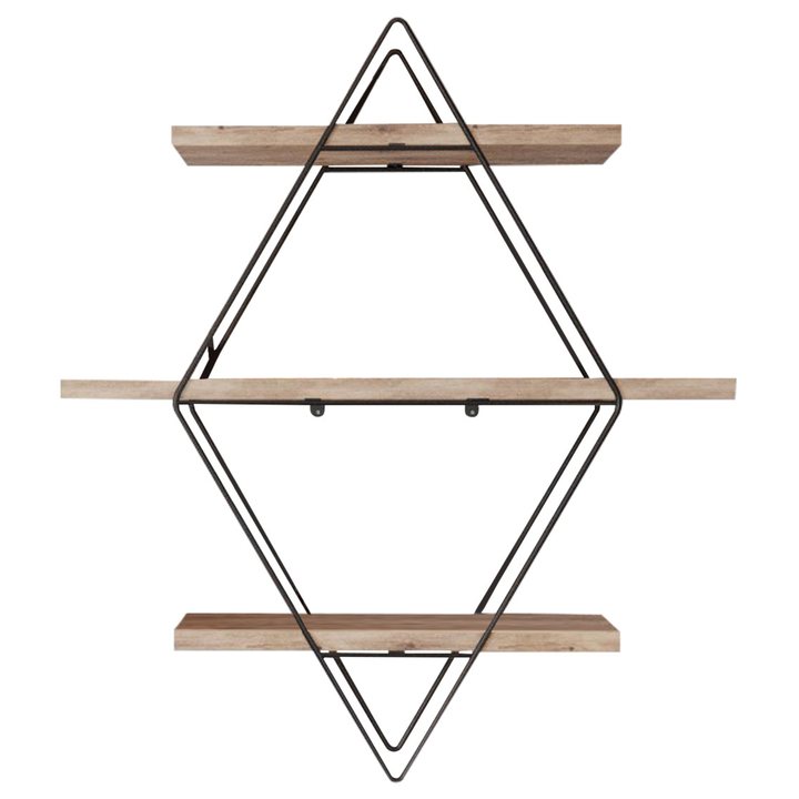 Nástenný regál PRISMA čierna 1