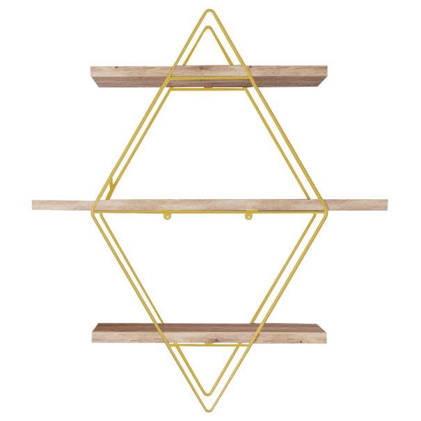 Nástenný regál PRISMA zlatá 1