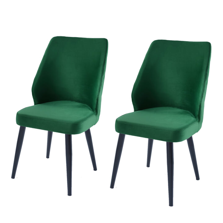 Jedálenská stolička PUFI zelená/čierna, sada 2 ks 1