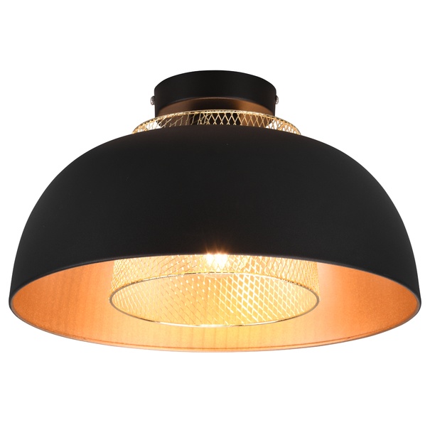 Stropné svietidlo PUNCH 8 čierny kov/zlatá 1