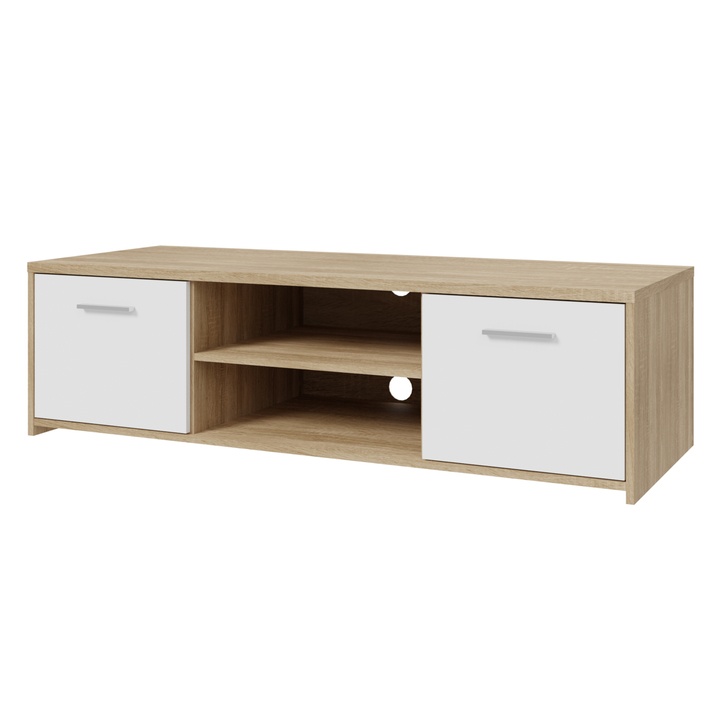 TV stolík QUADRO 13 dub sonoma/biela 1