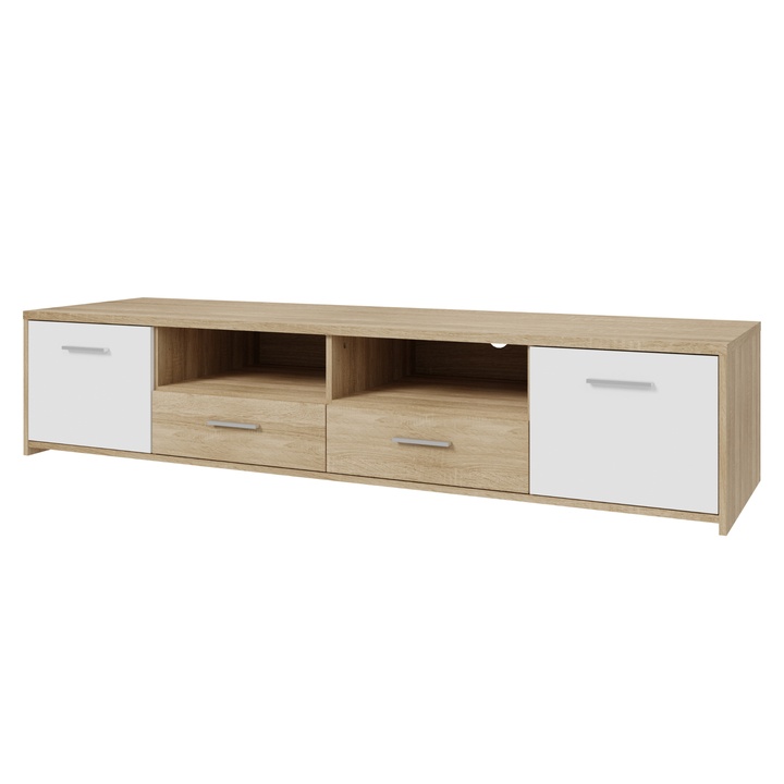 TV stolík QUADRO 16 dub sonoma/biela 1