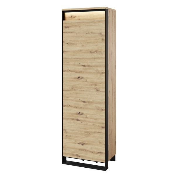 Šatníková skriňa QUANT QG-01 dub artisan/čierna 1