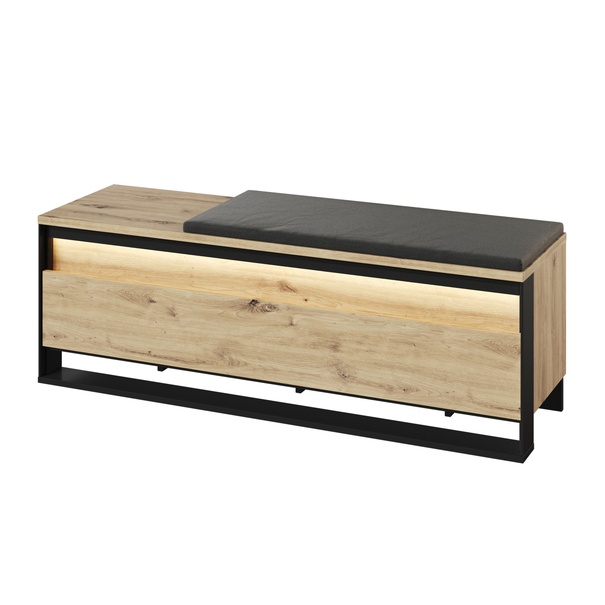Lavica na topánky QUANT QG-04 dub artisan/čierna 1