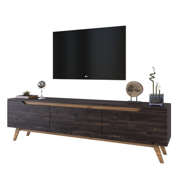 TV stolík QUINN tmavý orech 1