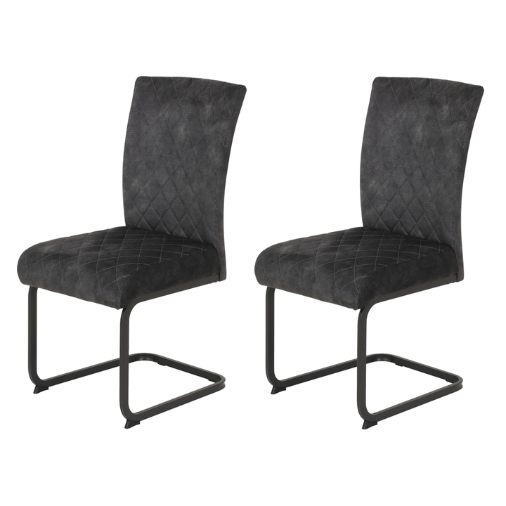 Jedálenská stolička RACHEL I S vintage antracitová, sada 2 ks 1