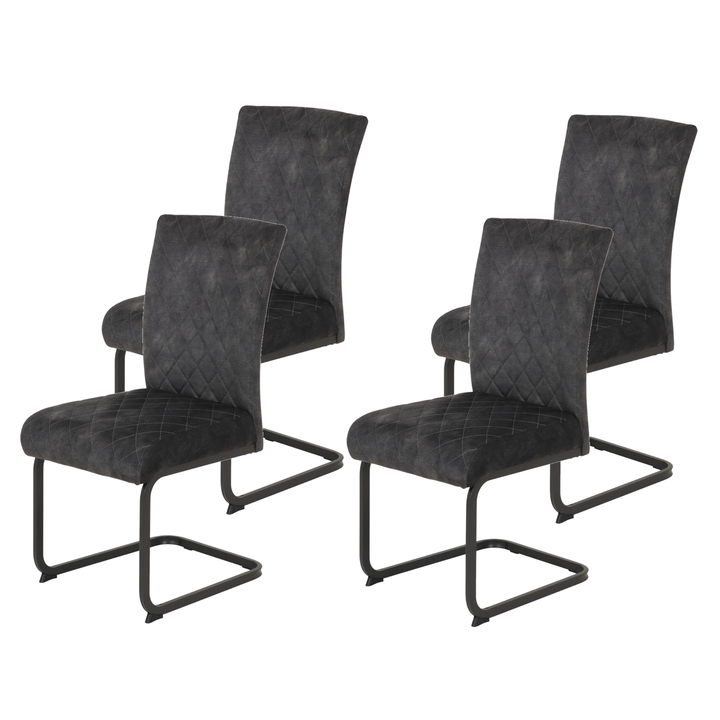 Jedálenská stolička RACHEL I S vintage antracitová, sada 4 ks 1