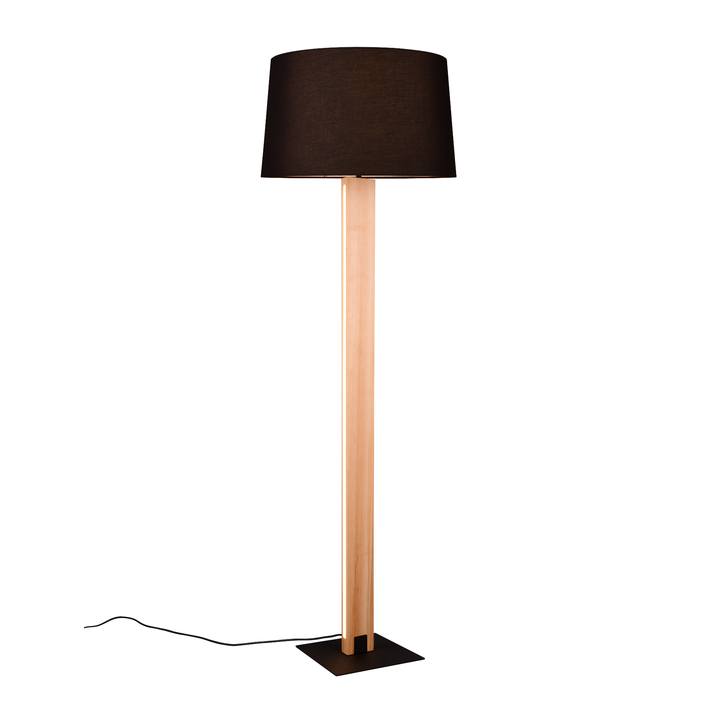 Stojacia lampa RAHUL čierna/hnedá 1