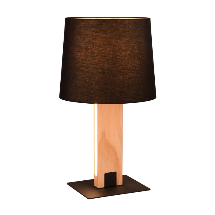 Stolná lampa RAHUL čierna/hnedá 1