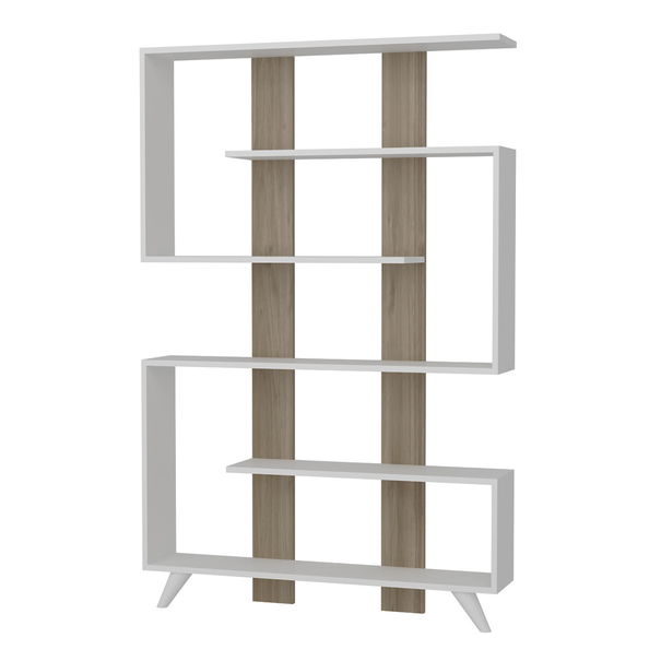 Regál RAIN biela/orech 1