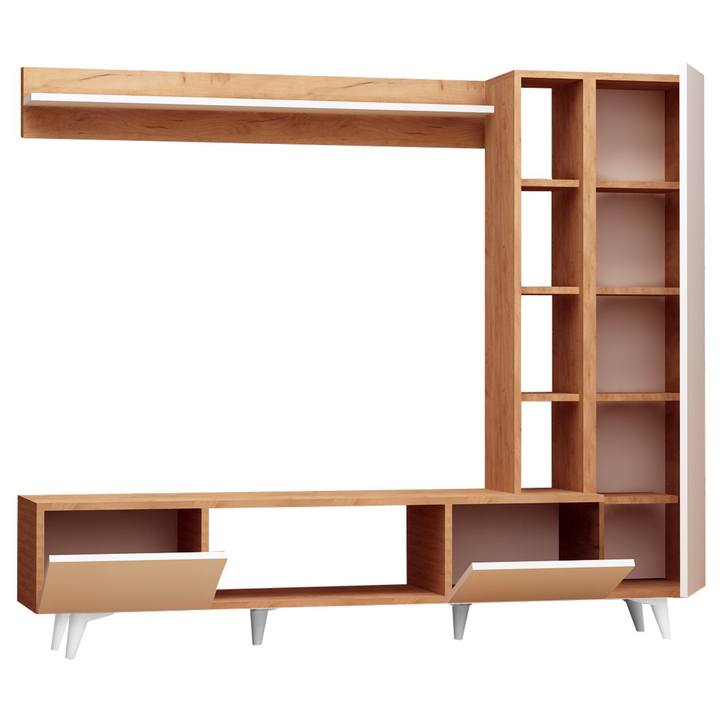 Obývacia stena RAMBUTY dub/biela 1