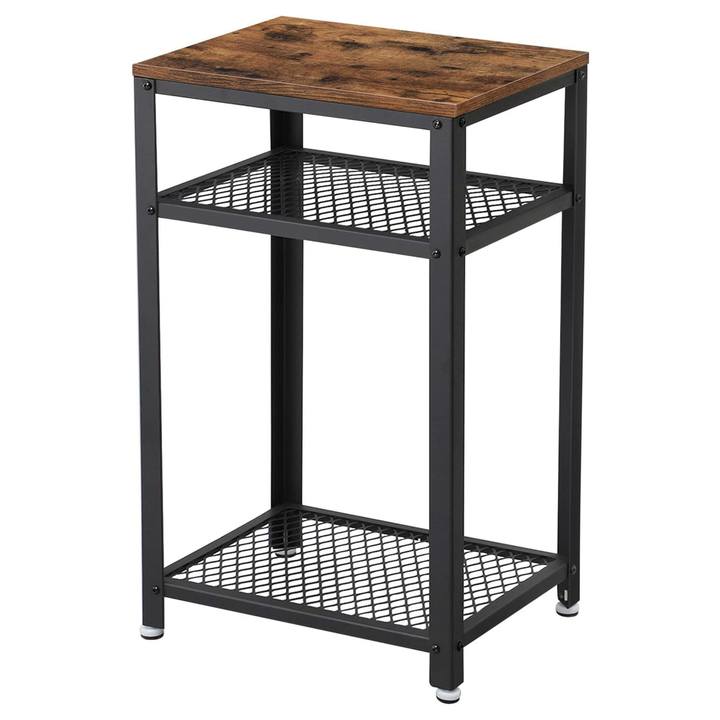 Prístavný stolík RAUMO čierna/hnedá 1