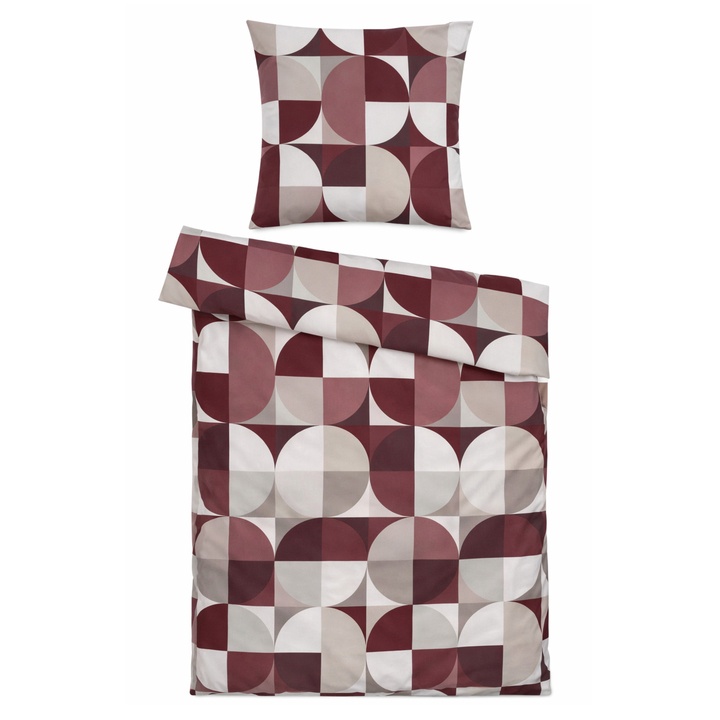 Posteľná bielizeň RETRO vínová, 80x80 a 135x200 cm 1