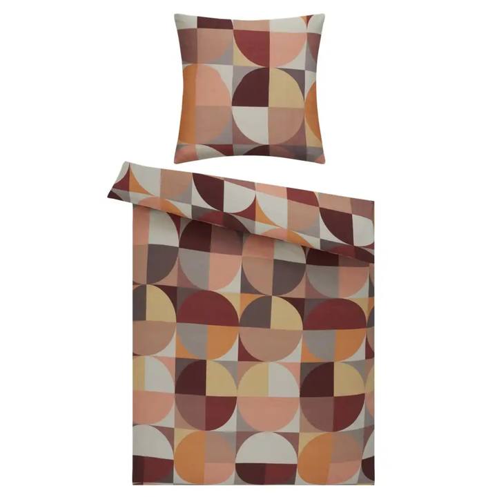 Posteľná bielizeň RETRO oranžová, 80x80 a 135x200 cm 1