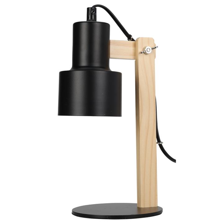 Stolná lampa RHETT svetlé drevo/čierny kov 1