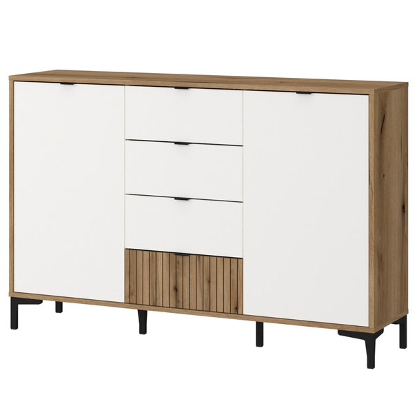 Komoda RICKO K05 dub evoke/alpská biela 1