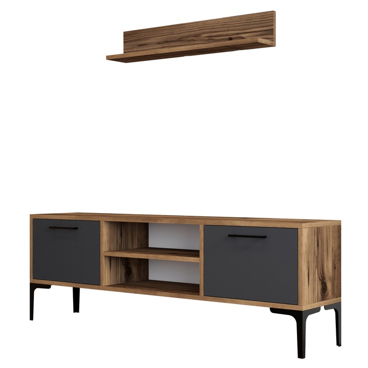 Obývacia stena RIGA orech/antracitová 1