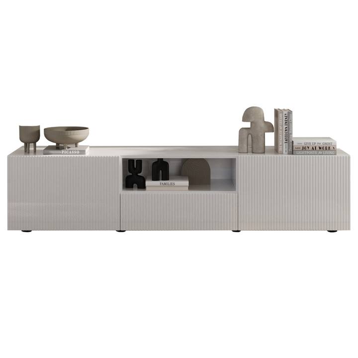 TV komoda RIO 8 biela lesklá 1