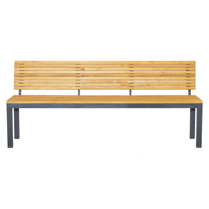 Lavica RIPPER antracitová/prírodná, šírka 180 cm 1