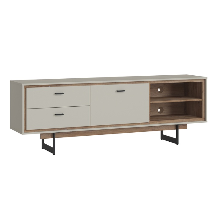 TV stolík RIVERO RIVF01 sivá/dub tmavý 1