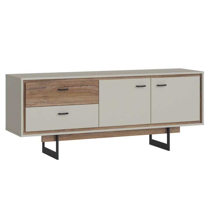 TV stolík RIVERO RIVF02 sivá/dub tmavý 1