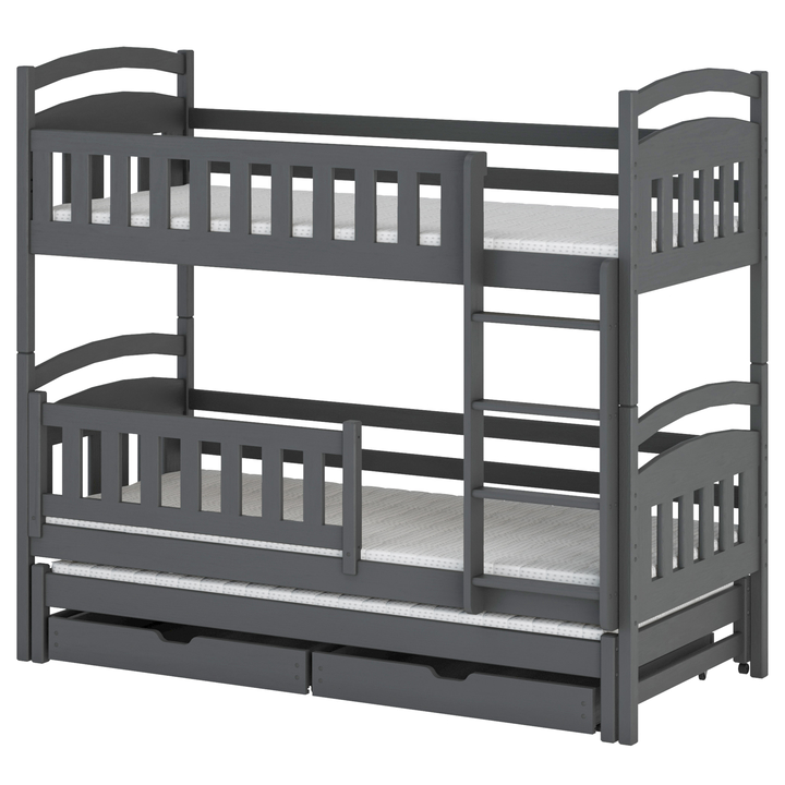 Poschodová posteľ ROMERIA grafitová, 80x180 cm 1