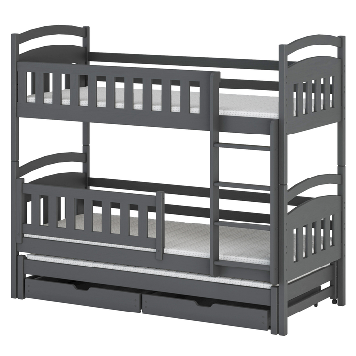 Poschodová posteľ ROMERIA grafitová, 80x190 cm 1