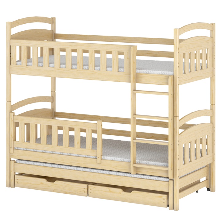 Poschodová posteľ ROMERIA borovica, 80x190 cm 1