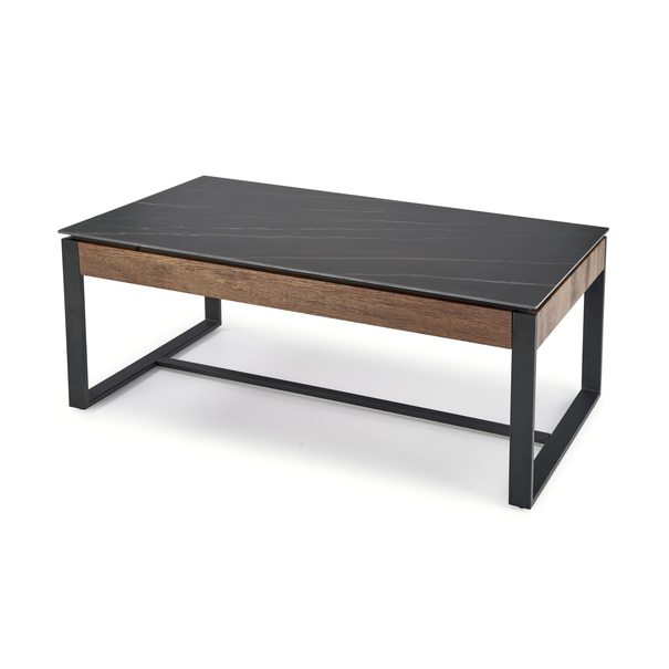 Konferenčný stolík ROMUNO čierny mramor/orech 1