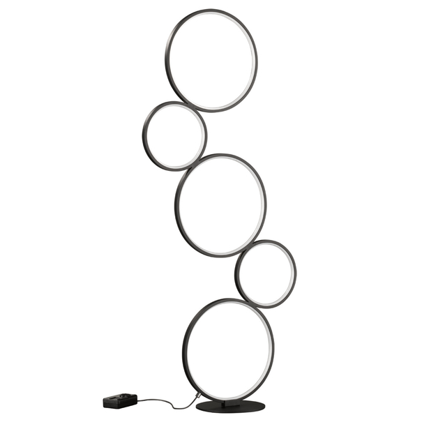 Stojacia LED lampa RONDO čierna 1