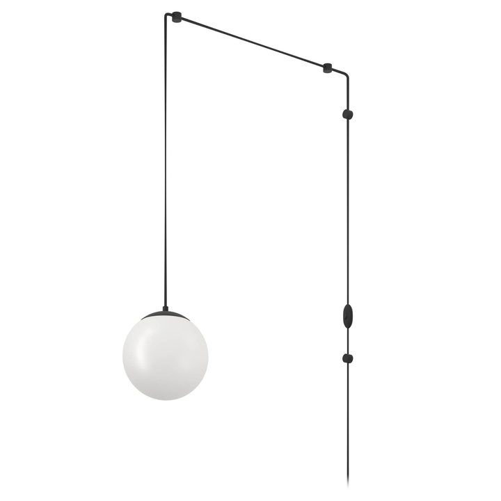 Závesné svietidlo RONDO čierna/biela 1