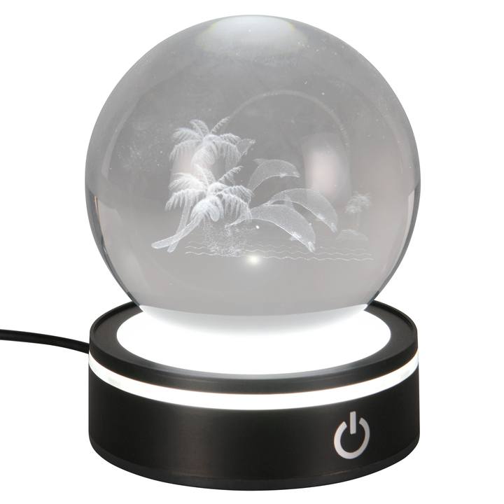 Stolná lampa  ROSEBUD čierna/priehľadná 1