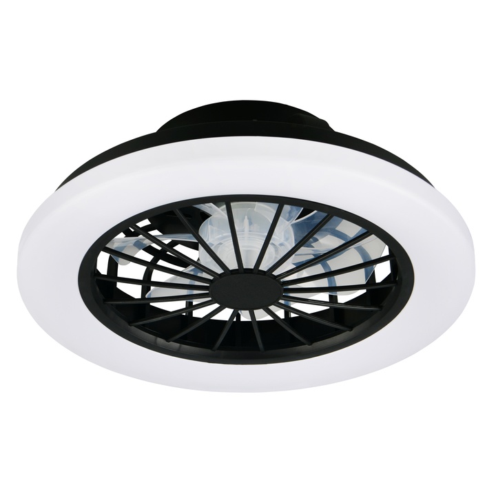 Stropné LED svietidlo s ventilátorom ROTSUND čierna 1