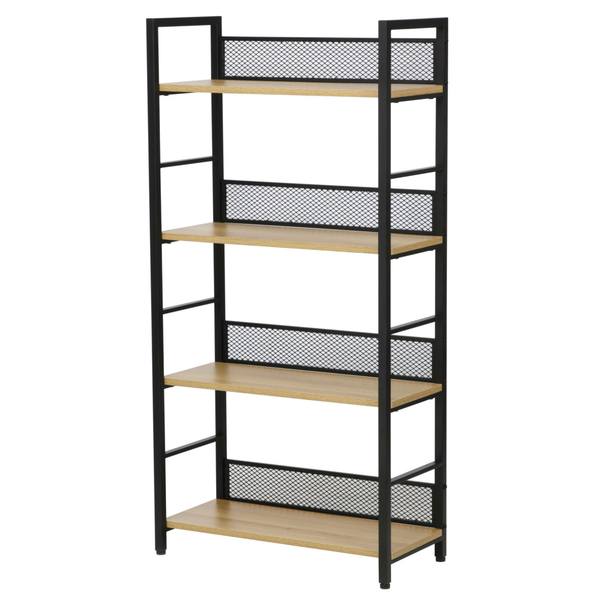 Regál ROW čierna/dub 1