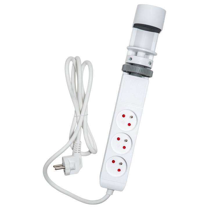 Predlžovací kábel na stôl RPC 72 biela, 3 zásuvky, 2x USB-A, 1x USB-C, dĺžka 1,5 m 1