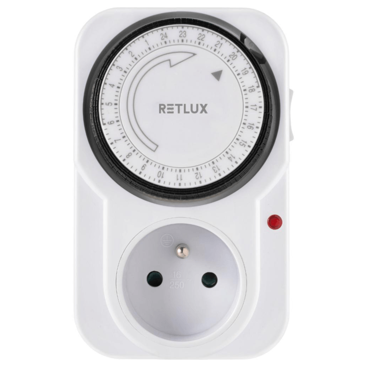Spínacia zásuvka mechanická RST10MD biela, denná 1