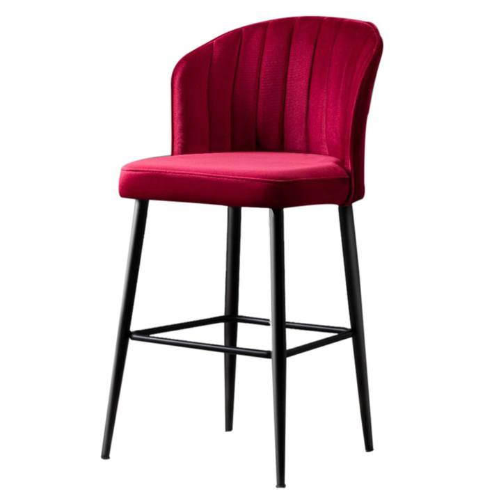 Barová stolička RUBI 3 červená/čierna, sada 2 ks 1