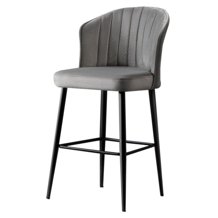 Barová stolička RUBI 3 sivá/čierna, sada 2 ks 1
