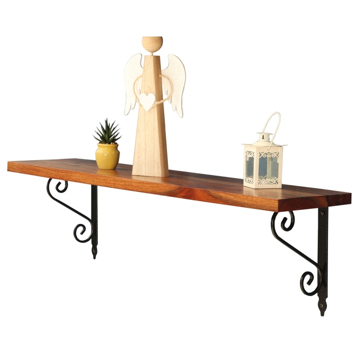 Nástenná polica RUNAL palisander, šírka 75 cm 1