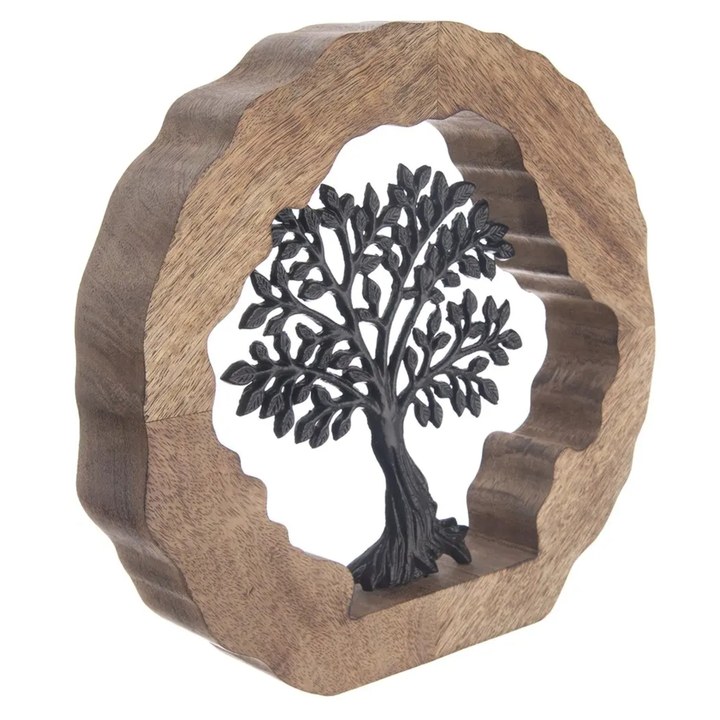 Dekorácia strom života RUSSEL mango/čierna 1