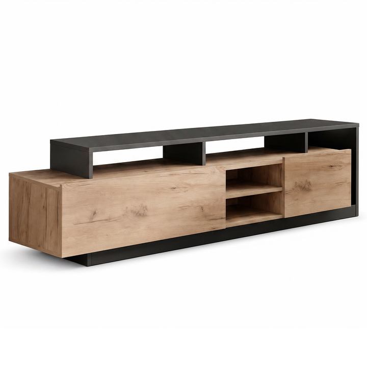 TV komoda RUSSO antracitová/dub artisan 1