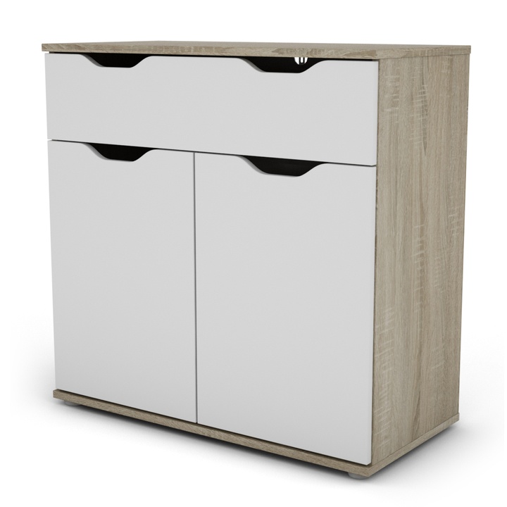 Komoda SAGA 1 dub sonoma/biela 1